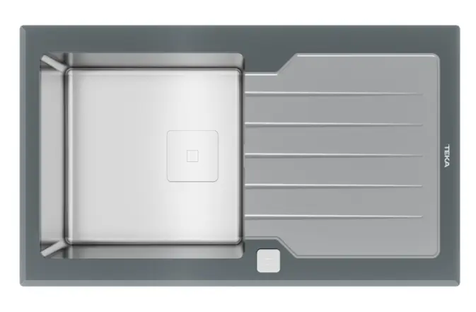 Sklenený drez Teka - DIAMOND RS15 1B 1D 86 ST