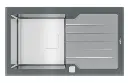Sklenený drez Teka - DIAMOND RS15 1B 1D 86 ST
