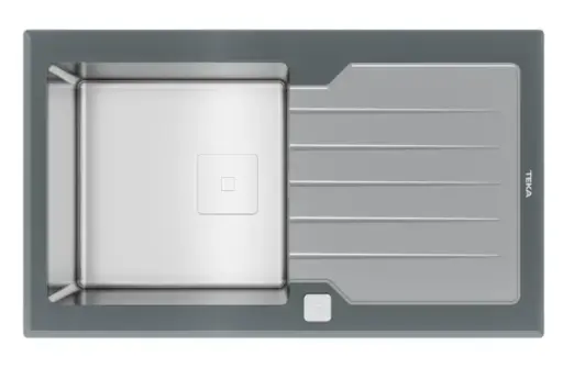 Sklenený drez Teka - DIAMOND RS15 1B 1D 86 ST